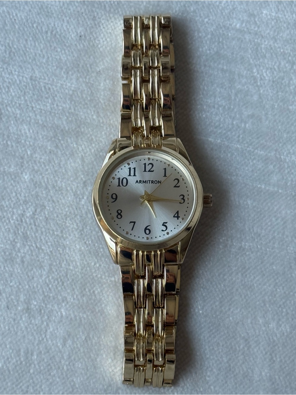 Armitron Gold-tone Watch with White Dial - Picture 2 of 10